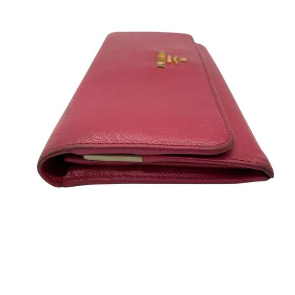 PRADA Prada Long Wallet, Saffiano Leather, Flap, Pink, Two-Tone, Gold Hardwar... - Picture 4 of 16